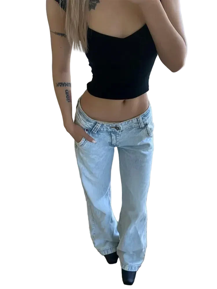 Light Blue Low Waist Jeans - Image 5