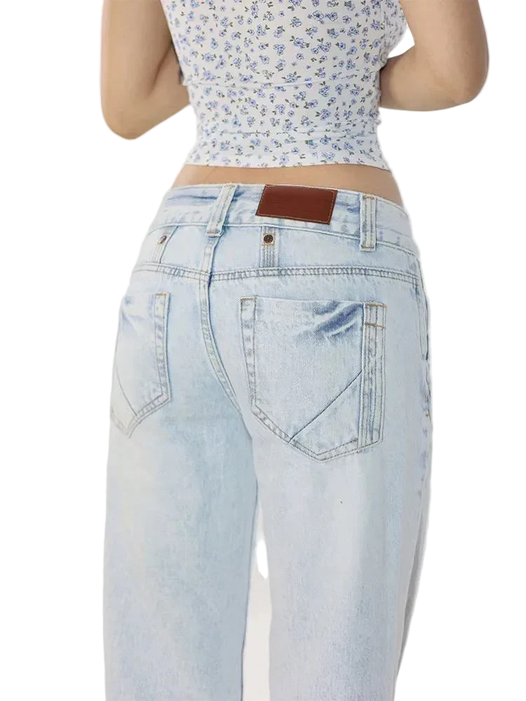 Light Blue Low Waist Jeans - Image 6