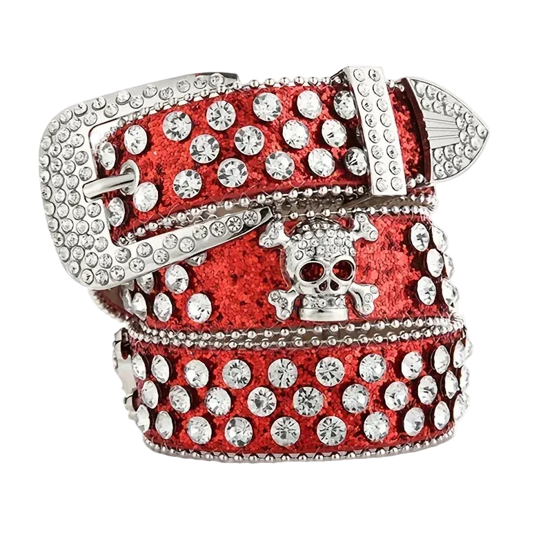 Rhinestone Skull Belt - Image 3
