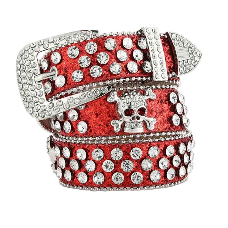 Rhinestone Skull Belt - Image 9