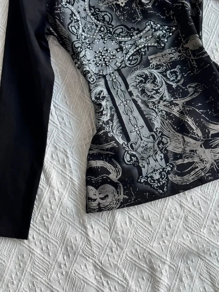 Black Printed Shirt - Image 3