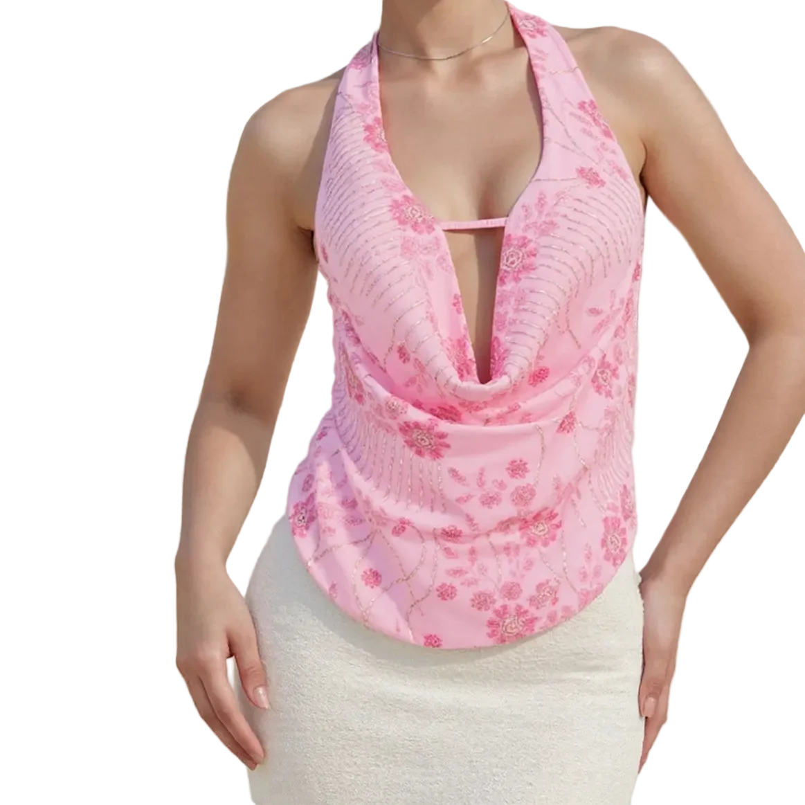 V Neck Sequin Top - Image 6
