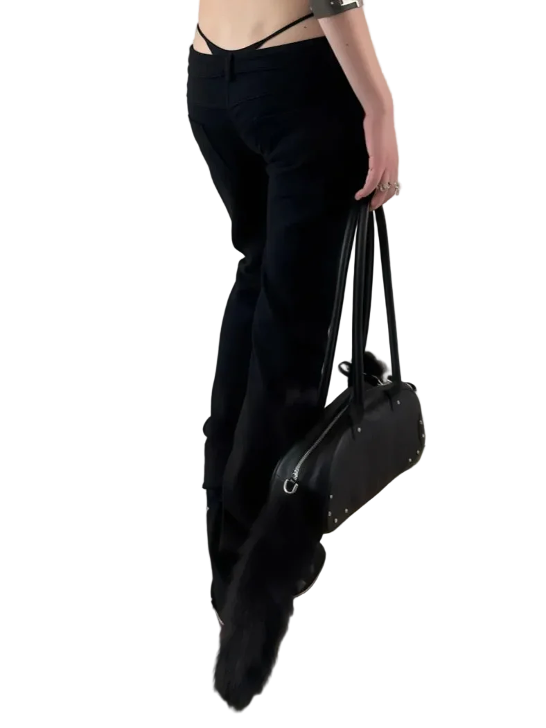 Black Low Rise Jeans - Image 3