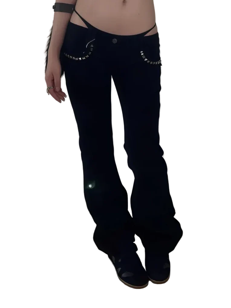 Black Low Rise Jeans - Image 4