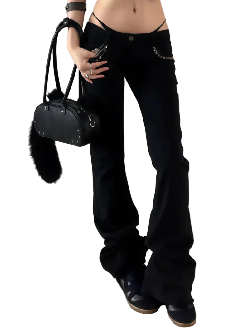 Black Low Rise Jeans - Image 5