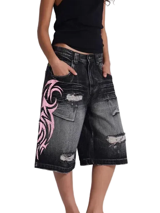 Pink Graphic Shorts - Image 2