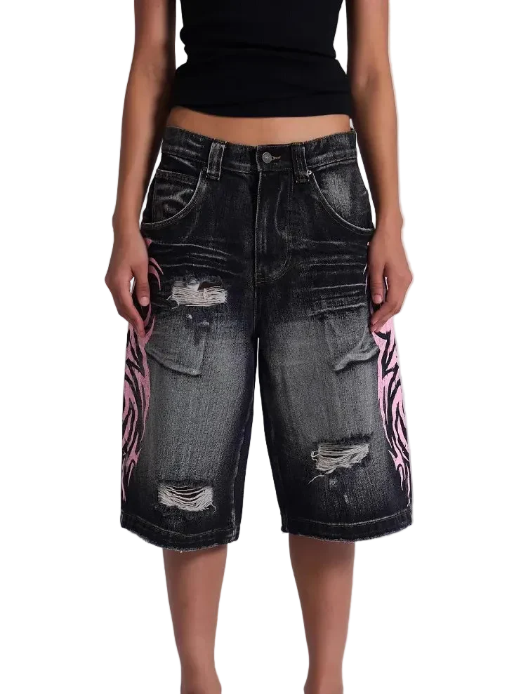 Pink Graphic Shorts - Image 4